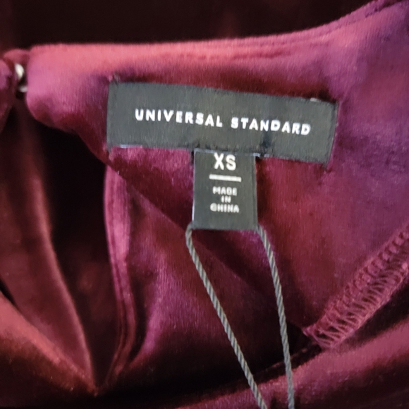 Universal Standard Velvet Geneva Dress in Black Cherry, Size XS (10-12) - Picture 9 of 9